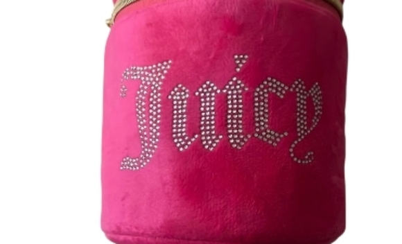 Juicy Couture Hot Pink Velvet Cosmetic Case - Picture 3 of 3